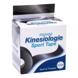 KINESIOLOGIE Taśma sportowa 5 cm x 5 m czarna, 1 szt