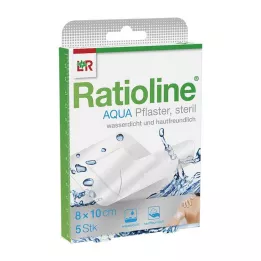 RATIOLINE aqua Shower Plaster Plus 8x10 cm sterylny, 5 szt