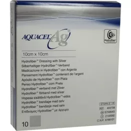 AQUACEL Kompresy Ag 10x10 cm, 10 szt