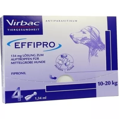 EFFIPRO 134 mg Pip.solution for drip.for medium-size dog, 4 szt