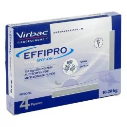 EFFIPRO 134 mg Pip.solution for drip.for medium-size dog, 4 szt