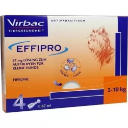 EFFIPRO 67 mg pip.roztw.do zakrapl.dla małych psów, 4 szt