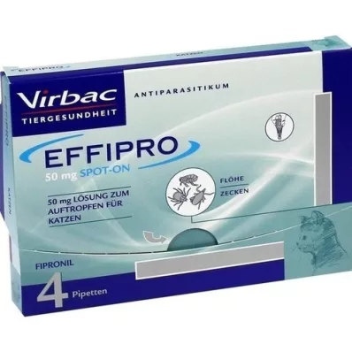 EFFIPRO 50 mg roztwór dla kotów, 4 szt