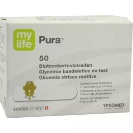MYLIFE Paski testowe do pomiaru stężenia glukozy we krwi Pura, 50 szt