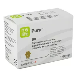 MYLIFE Paski testowe do pomiaru stężenia glukozy we krwi Pura, 50 szt