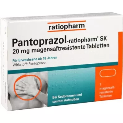 PANTOPRAZOL-ratiopharm SK 20 mg tabletki powlekane dojelitowo, 7 szt