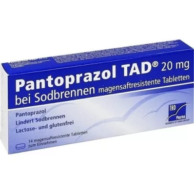 PANTOPRAZOL TAD 20 mg b.Sodbrenn. tabletki dojelitowe, 14 szt