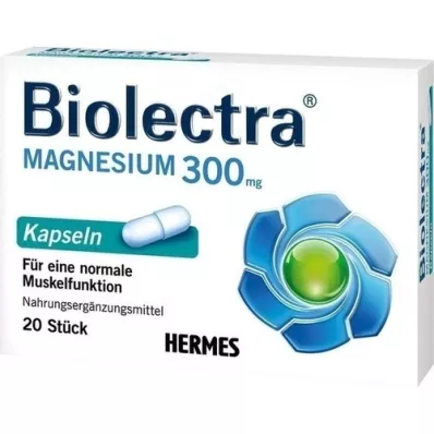 BIOLECTRA Magnez 300 mg w kapsułkach, 20 kapsułek