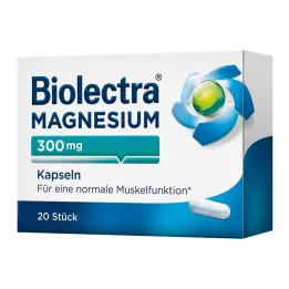 BIOLECTRA Magnez 300 mg w kapsułkach, 20 kapsułek