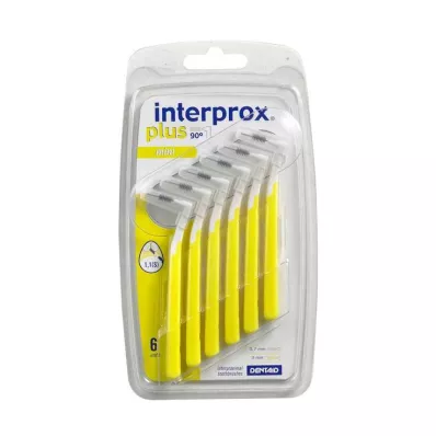INTERPROX plus mini żółta szczoteczka międzyzębowa, 6 szt