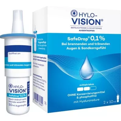 HYLO-VISION SafeDrop 0,1% krople do oczu, 2X10 ml