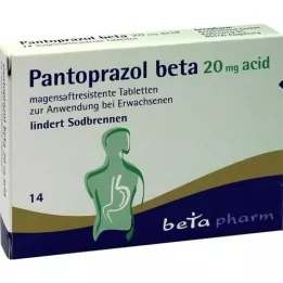 PANTOPRAZOL Tabletki dojelitowe z kwasem beta 20 mg, 14 szt