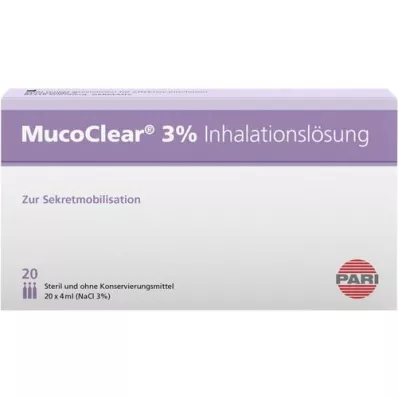 MUCOCLEAR 3% roztwór inhalacyjny NaCl, 20 x 4 ml
