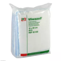 VLIWAZELL Kompresy chłonne niesterylne 15x20 cm, 25 szt