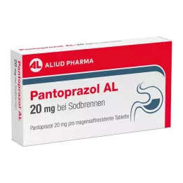 PANTOPRAZOL AL 20 mg na zgagę tabletki powlekane dojelitowo, 14 szt