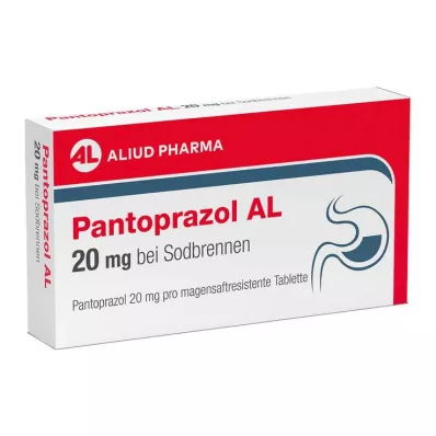 PANTOPRAZOL AL 20 mg na zgagę tabletki powlekane dojelitowo, 14 szt
