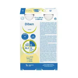 DIBEN DRINK Wanilia 1,5 kcal/ml, 4 x 200 ml