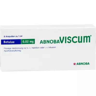 ABNOBAVISCUM Ampułki Betulae 0,02 mg, 8 szt