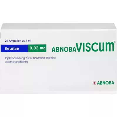 ABNOBAVISCUM Ampułki Betulae 0,02 mg, 21 szt