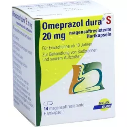 OMEPRAZOL kapsułki twarde powlekane dojelitowo dura S 20 mg, 14 szt