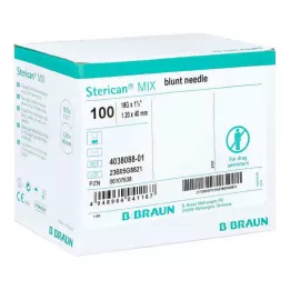 STERICAN Kaniule 18 Gx1 1/2 1,1x40 tępe/ tępe, 100 szt