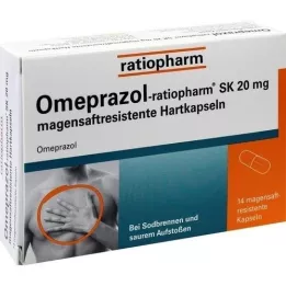OMEPRAZOL-ratiopharm SK Kapsułki twarde powlekane dojelitowo 20 mg, 14 szt