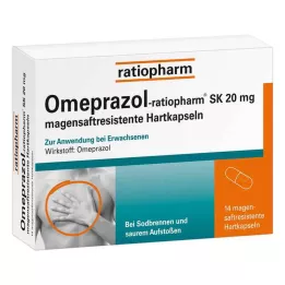 OMEPRAZOL-ratiopharm SK Kapsułki twarde powlekane dojelitowo 20 mg, 14 szt