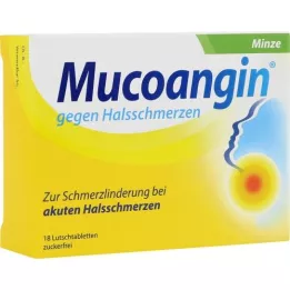 MUCOANGIN Miętowe pastylki do ssania 20 mg, 18 szt