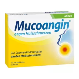MUCOANGIN Miętowe pastylki do ssania 20 mg, 18 szt