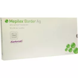 MEPILEX Opatrunek piankowy Border Ag 10x20 cm sterylny, 5 szt