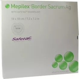 MEPILEX Border Sacrum Ag opatrunek piankowy 18x18 cm ster., 5 szt