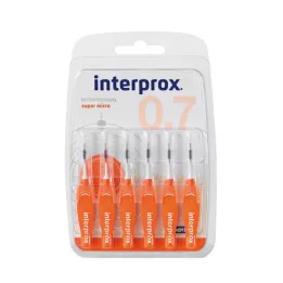 INTERPROX super micro pomarańczowa szczoteczka międzyzębowa, 6 szt