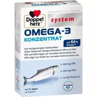 DOPPELHERZ Omega-3 koncentrat kapsułek systemowych, 30 szt