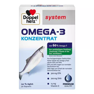DOPPELHERZ Omega-3 koncentrat kapsułek systemowych, 30 szt