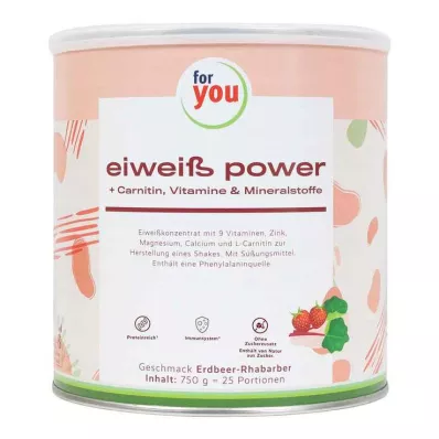 For You Protein Power Truskawka-Rabarbar, 750 g For You Protein Power Truskawka-Rabarbar, 750 g