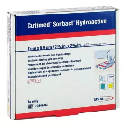 CUTIMED Sorbact Hydroactive Kompresy 7x8,5 cm, 10 szt