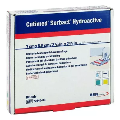 Cutimed Sorbact Hydroaktywne kompresy 7x8,5 cm, 10 szt Cutimed Sorbact Hydroaktywne kompresy 7x8,5 cm, 10 szt
