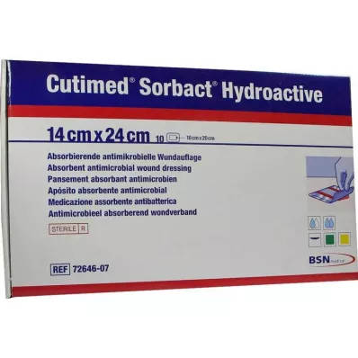 Cutimed Sorbact Hydroaktywne kompresy 14x24 cm, 10 szt Cutimed Sorbact Hydroaktywne kompresy 14x24 cm, 10 szt