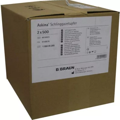 ASKINA Niesterylne gaziki w rozmiarze śliwki, 2 x 500 szt ASKINA Niesterylne gaziki w rozmiarze śliwki, 2 x 500 szt