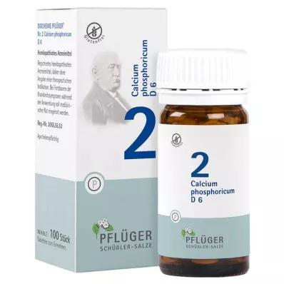 Biochemia Pflueger 2 Wapń fosforowy D 6 tabletek, 100 szt Biochemia Pflueger 2 Wapń fosforowy D 6 tabletek, 100 szt
