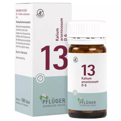 Biochemia Pflueger 13 Arsen potasowy.D 6 tabletek, 100 szt Biochemia Pflueger 13 Arsen potasowy.D 6 tabletek, 100 szt