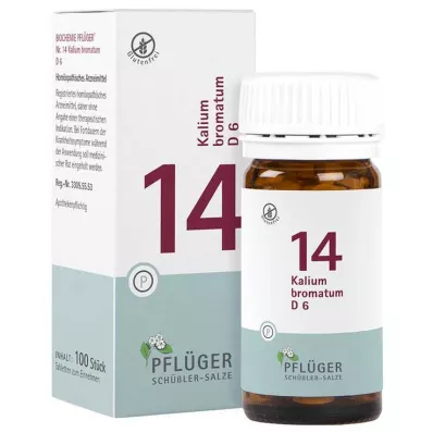 Biochemia Pflueger 14 bromian potasu.D 6 tabletek, 100 szt