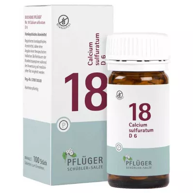 Biochemia Pflueger 18 Calcium Sulfatum D 6 tabletek, 100 szt Biochemia Pflueger 18 Calcium Sulfatum D 6 tabletek, 100 szt