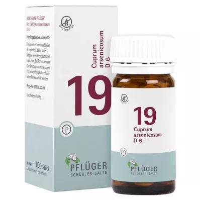 Biochemia Pflueger 19 Cuprum arsenicosum D 6 tabletek, 100 szt Biochemia Pflueger 19 Cuprum arsenicosum D 6 tabletek, 100 szt