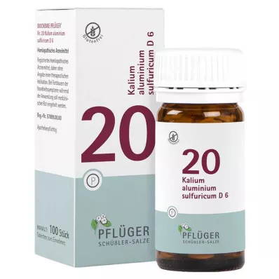 Biochemia Pflueger 20 Siarczak potasowo-glinowy D 6 tabletek, 100 szt Biochemia Pflueger 20 Siarczak potasowo-glinowy D 6 tabletek, 100 szt