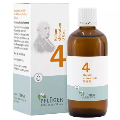 Biochemia Pflueger 4 Chloratum potasu D 6 kropli, 100 ml