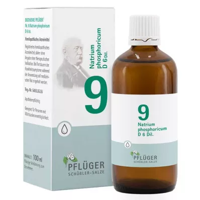 Biochemia Pflueger 9 Natrum phoricum D 6 kropli, 100 ml Biochemia Pflueger 9 Natrum phoricum D 6 kropli, 100 ml
