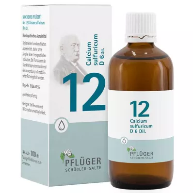 Biochemia Pflueger 12 Wapń siarkowy D 6 kropli, 100 ml Biochemia Pflueger 12 Wapń siarkowy D 6 kropli, 100 ml