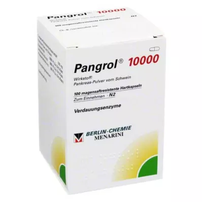 PANGROL 10 000 twardych kapsli z powłoką dojelitową, 100 szt PANGROL 10 000 twardych kapsli z powłoką dojelitową, 100 szt
