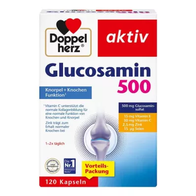 DOPPELHERZ Glukozamina 500 kapsułek, 120 kapsułek DOPPELHERZ Glukozamina 500 kapsułek, 120 kapsułek